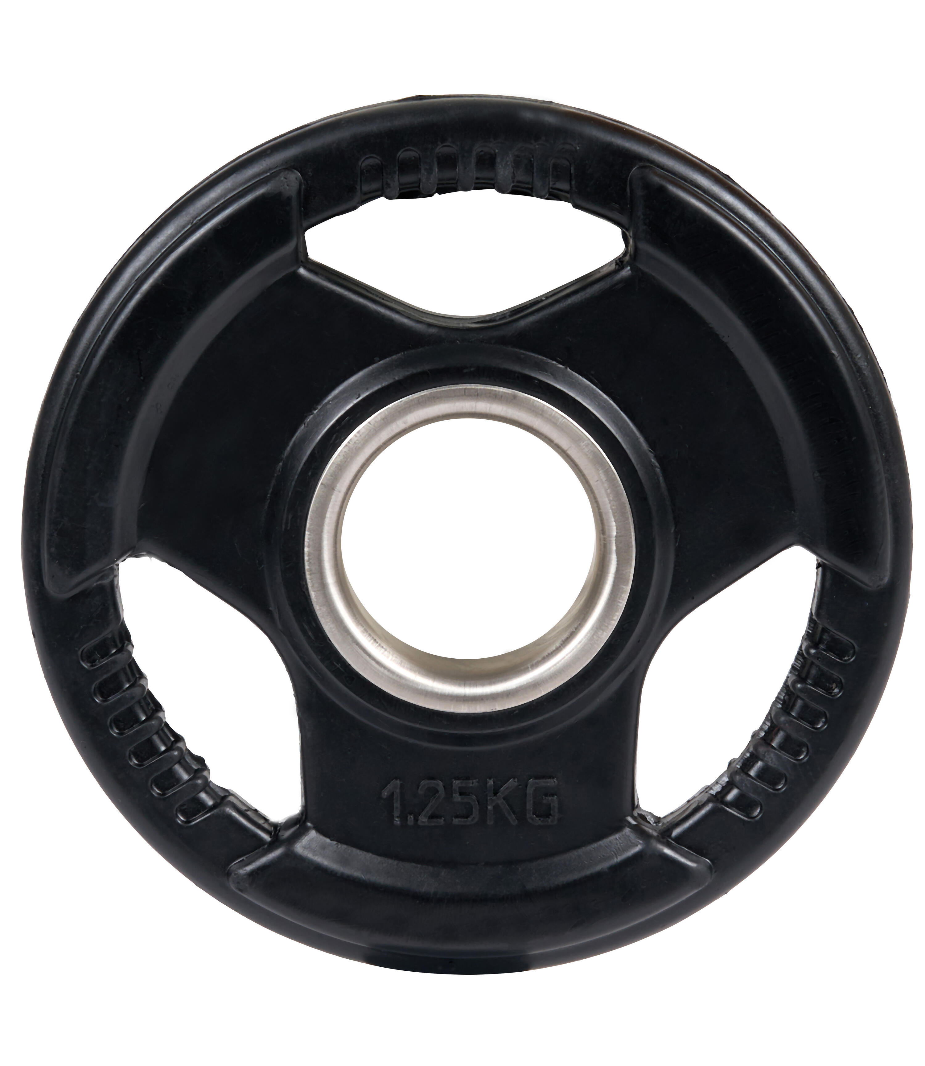 Hantelscheibe Wettkampf, gummiert, 50 mm 25 kg Gewichtheben Unisex Schwarz 4/4