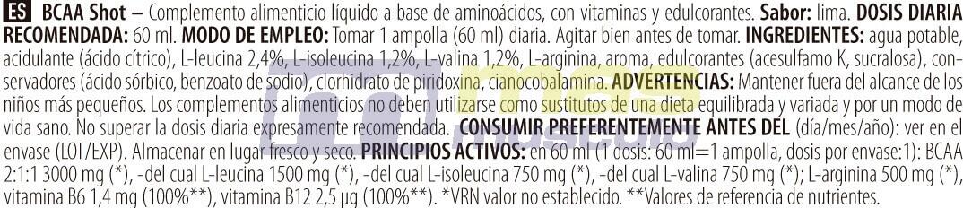 BCAA Shot - 60ml Lime da Biotech USA 2/2