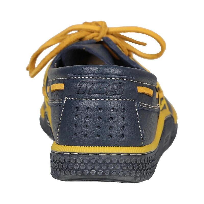 Chaussures bateau Homme - GLOBEK Bleu + Jaune