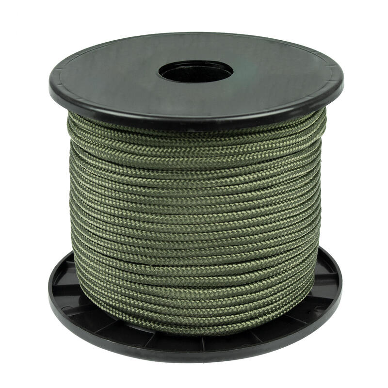 Paracord Campingtouw | Universele Touwrol | 5 mm Dikte / 70 m Lengte | Olijf