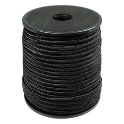 Paracord Campingtouw | Universele Touwrol | 7 mm Dikte / 50 m Lengte | Zwart