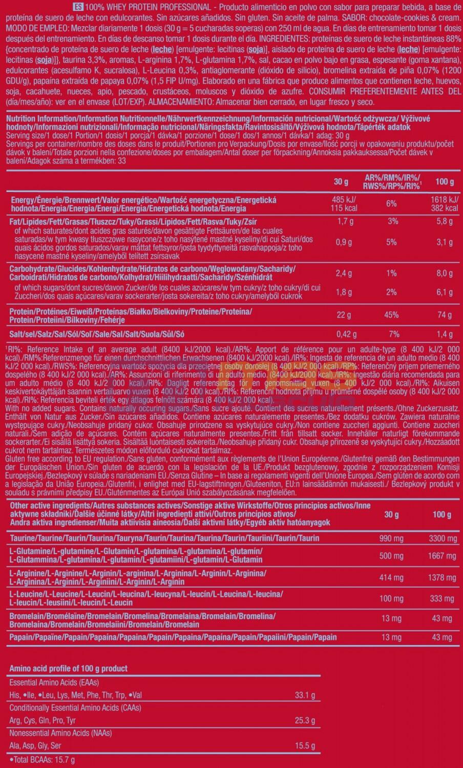 100% whey protein professional - 1kg Chocolate com Cookies da Scitec Nutrition 5/5