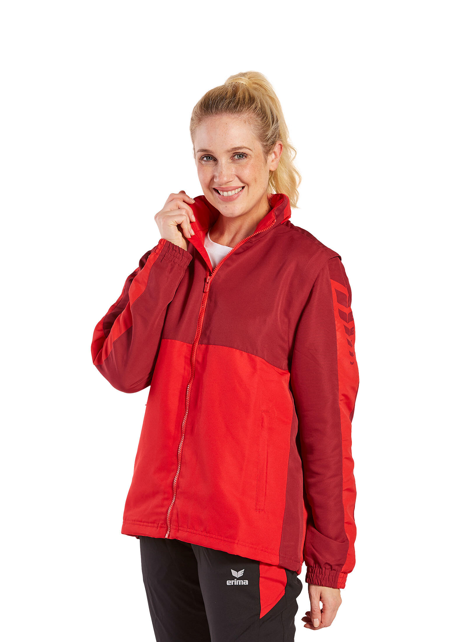ERIMA Unisex Erwachsene Jacke mit abnehmbaren ärmeln Six Wings