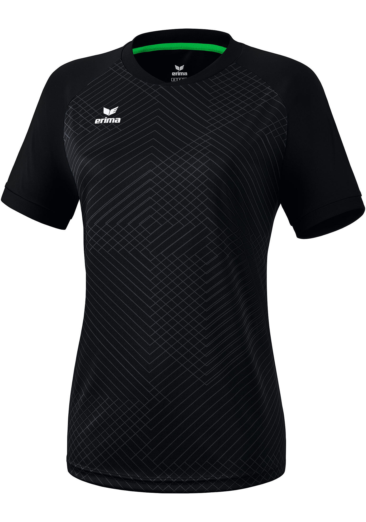 Erima Madrid Shirt Korte Mouw Dames - Zwart 34 3/4