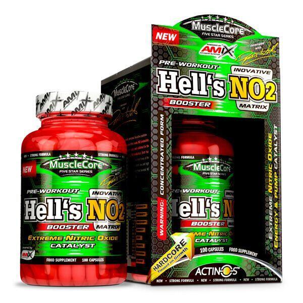 Hell's NO2 - 100 Cápsulas de Amix Muscle Core
