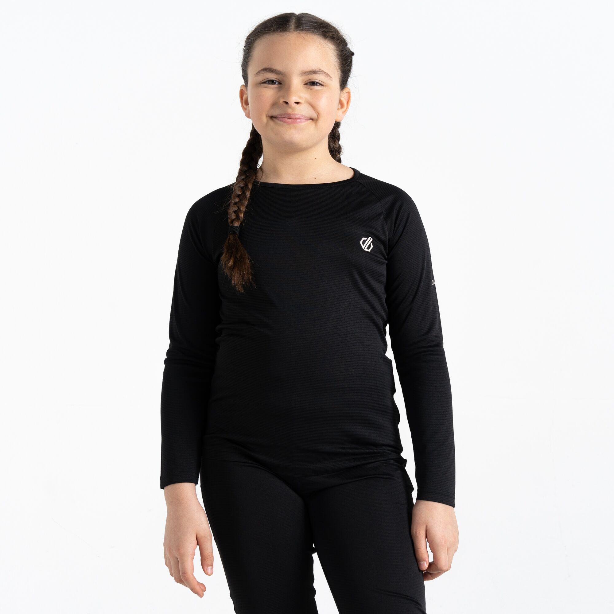 Camiseta térmica manga larga senderismo niño Dare 2b Elate II, negro 2/5