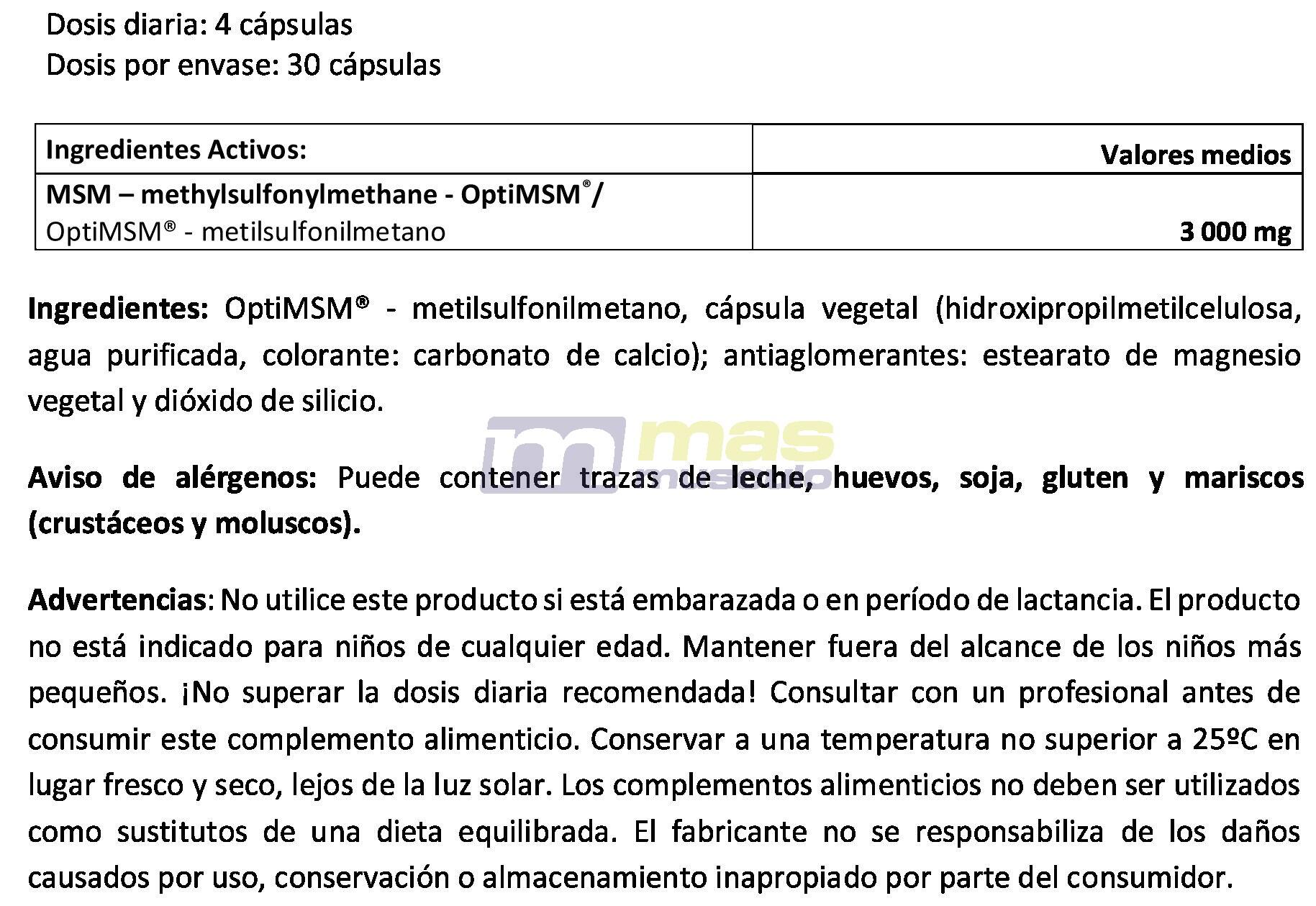 OptiMSM - 120 plantaardige capsules AmiXpro® serie 4/4