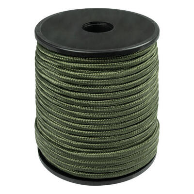 Paracord Camping Seil | Allzweck Tau Rolle | 7 mm Dicke / 50 m Länge | Oliv
