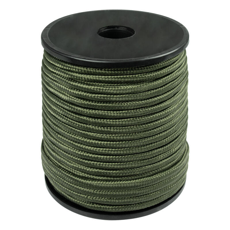 Paracord Campingtouw | Universele Touwrol | 7 mm Dikte / 50 m Lengte | Olijf