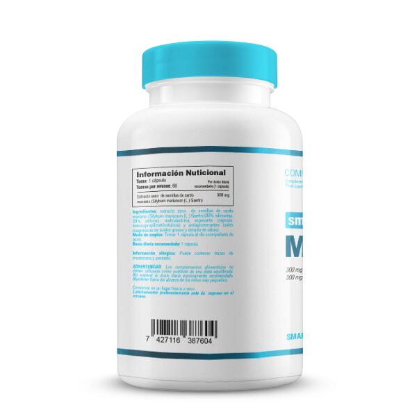 Silimarina (Milk Thistle) - 60 Cápsulas Vegetales de Smart Supplements