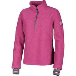 Wollen trui voor dames Dina half Zip Fuchsia Red - Roze