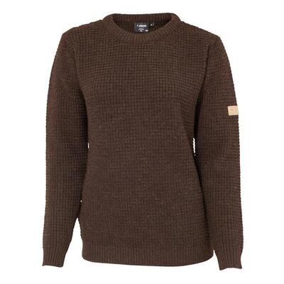 Trui nls petal coffee bean ronde hals - 100% zuivere ongeverfde wol