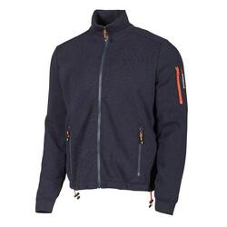 Vest Hadar Full Zip Windbreaker Navy - fijne merinowol - Blauw