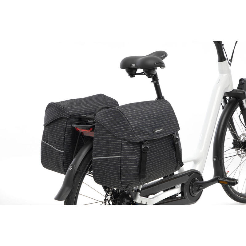 Sacoche vélo double Joli Double MIK Nomi 37,0 litres 38 x 18 x 30 cm (x2) - noir