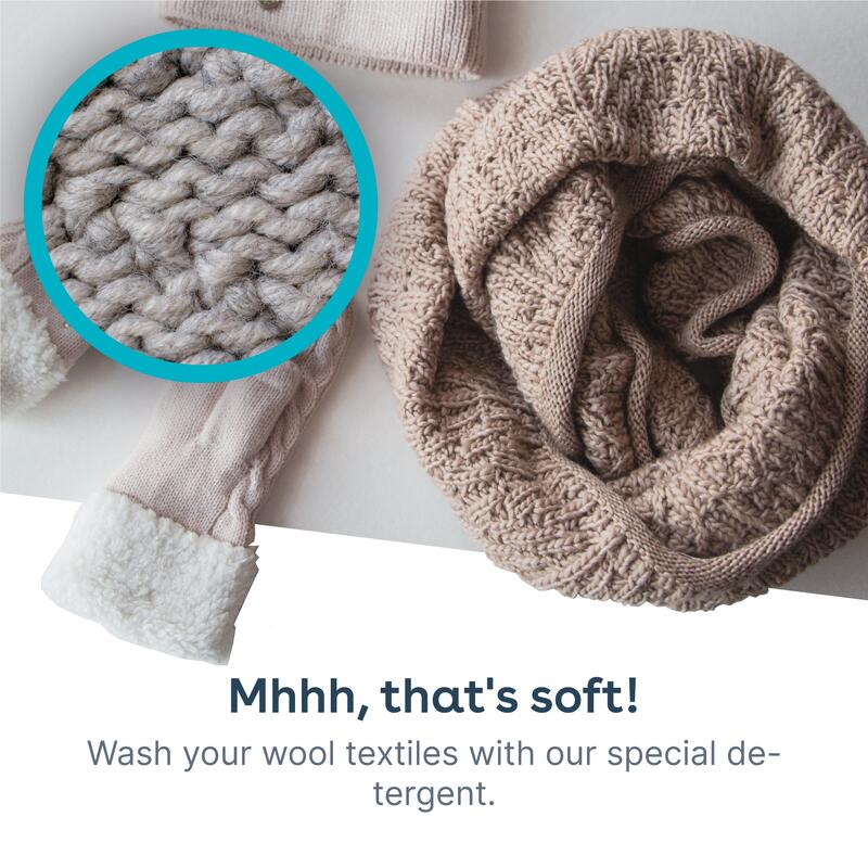 Detergente per lana • detergente con lanolina per lana, seta, pelli