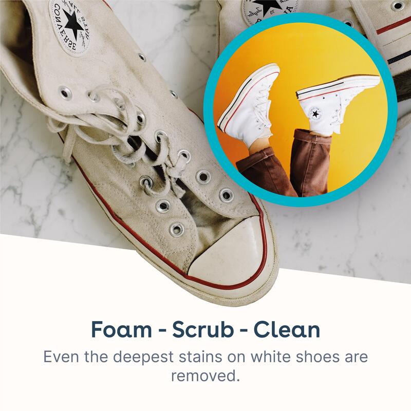 Mousse nettoyante pour chaussures • Nettoyant pour tissu, cuir, tissu mixte