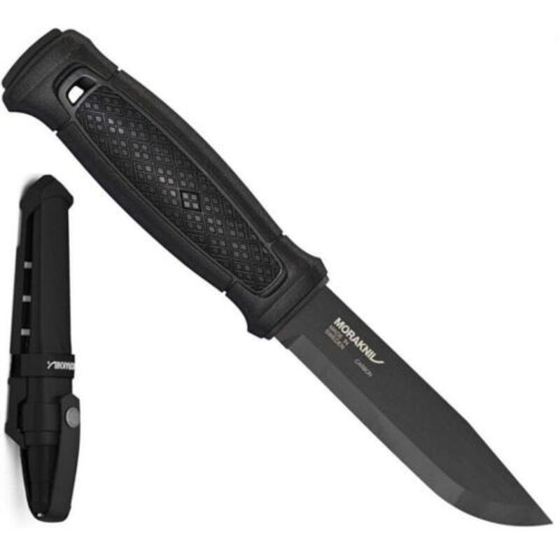 Couteau de survie Garberg Black carbon - multi mount - Noir
