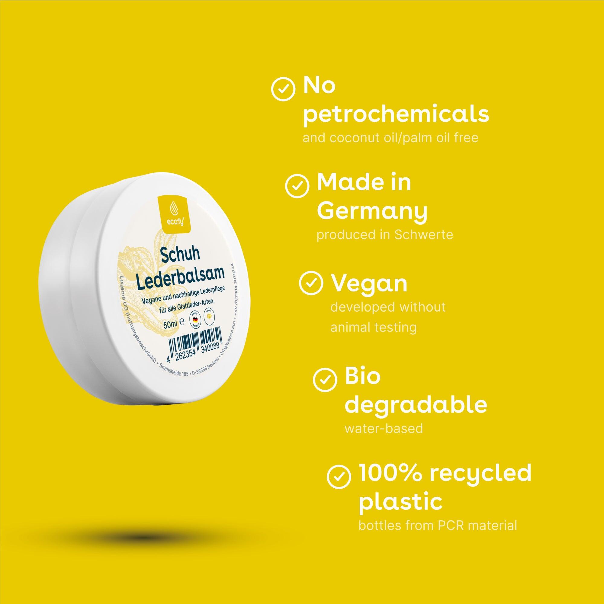 Veganes Schuh-Lederbalsam • mit Microfasertuch - Lederpflege 4/4