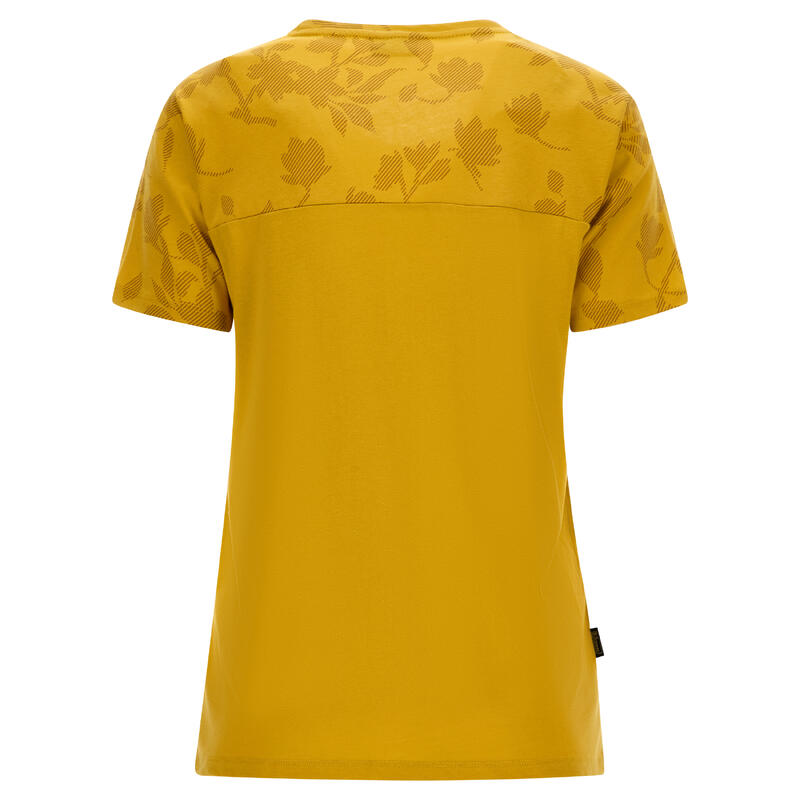 T-shirt coupe confortable avec imprimé floral sur les manches et les épaules