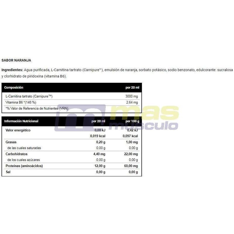 L-Carnitina 3000 - 500ml Naranja de VitoBest