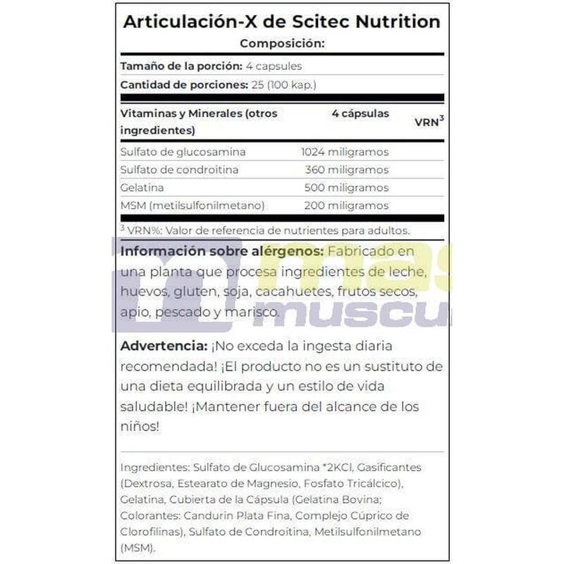 Joint X - 100 Cápsulas de Scitec Nutrition
