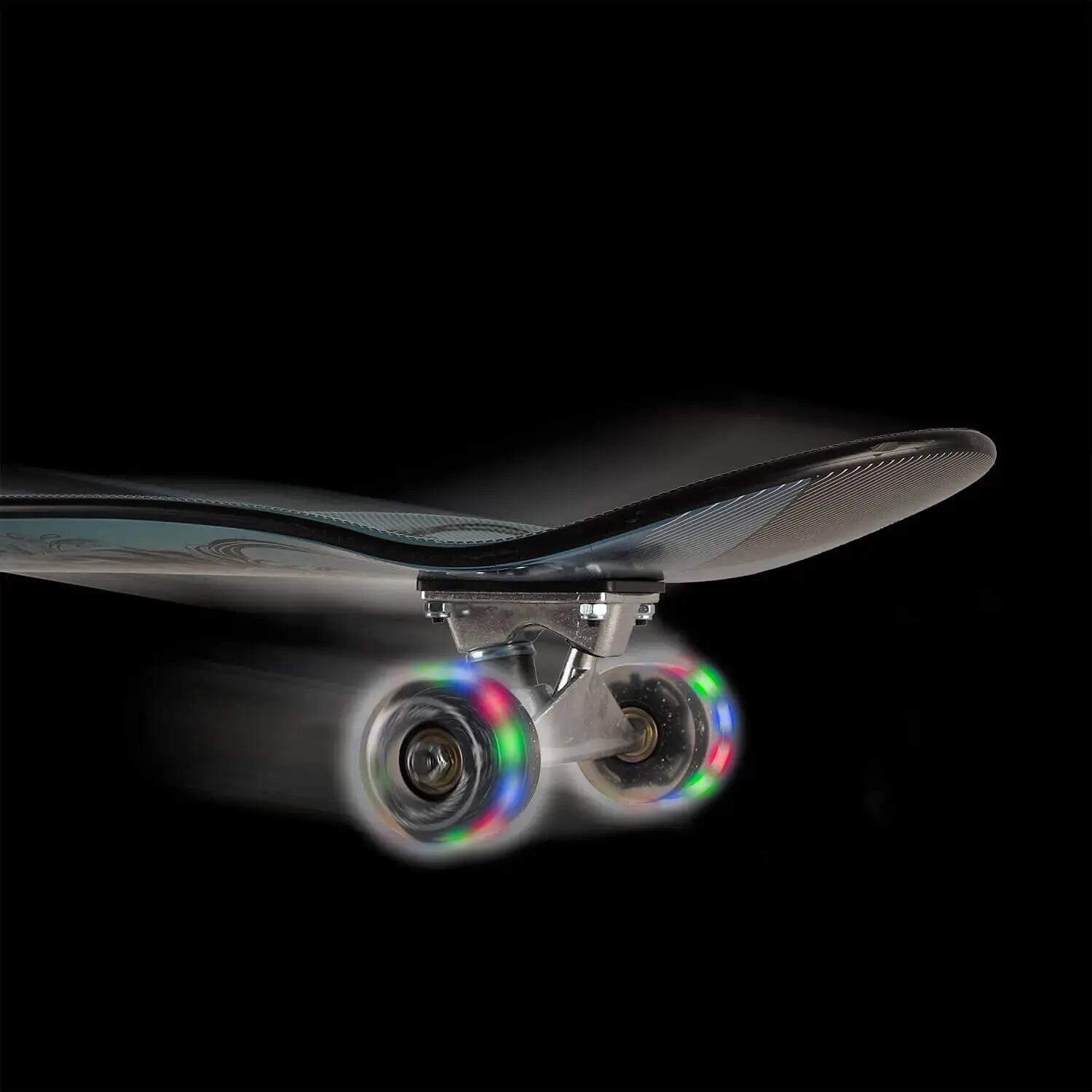Skateboard dublu print, aluminiu, 70 x 20 cm, multicolor silver, The King 5/6