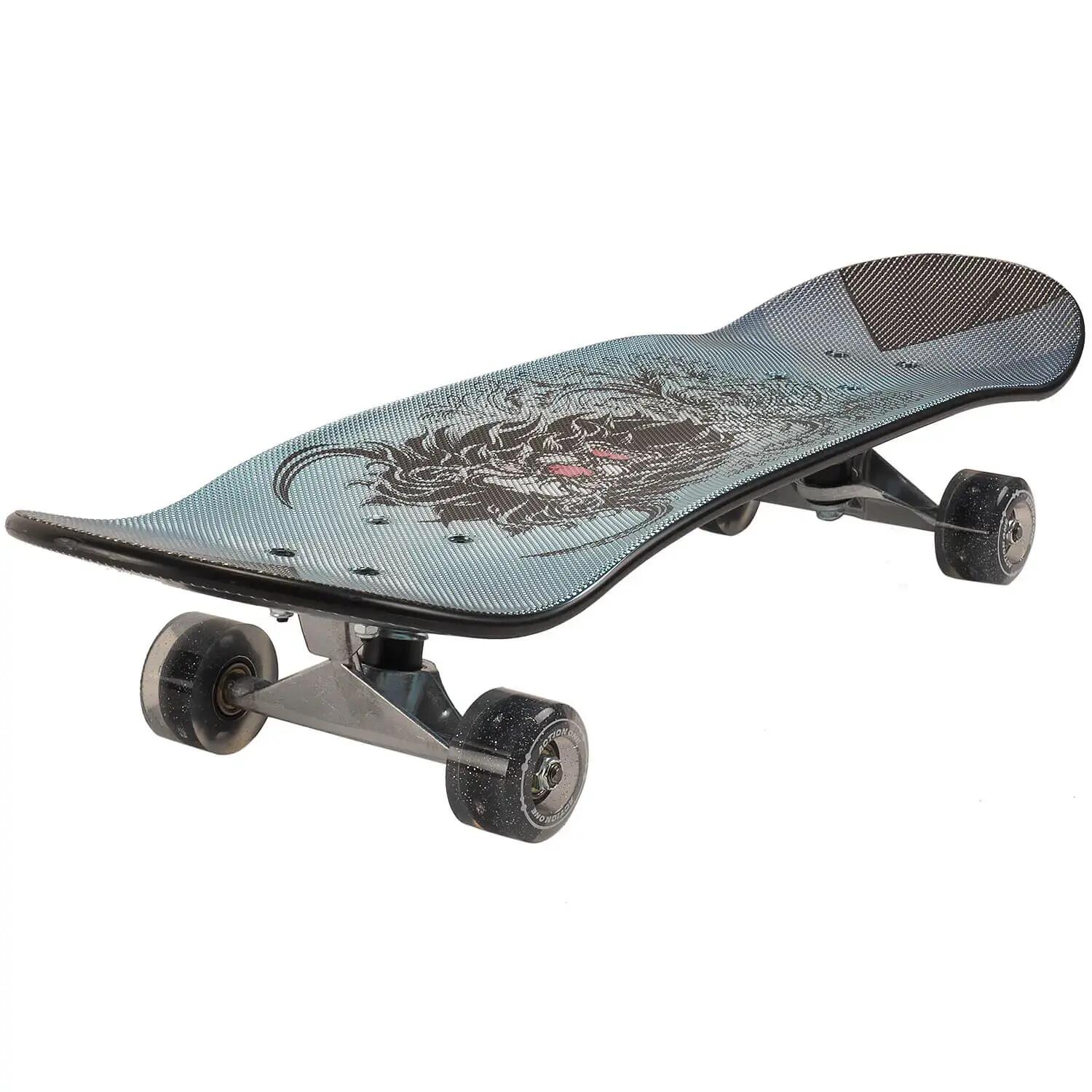 Skateboard dublu print, aluminiu, 70 x 20 cm, multicolor silver, The King 4/6