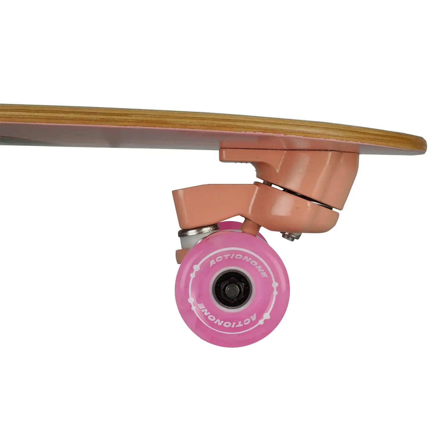 Skateboard dublu print, ABEC 11, 75 x 23 cm,  Femme, roz 5/6