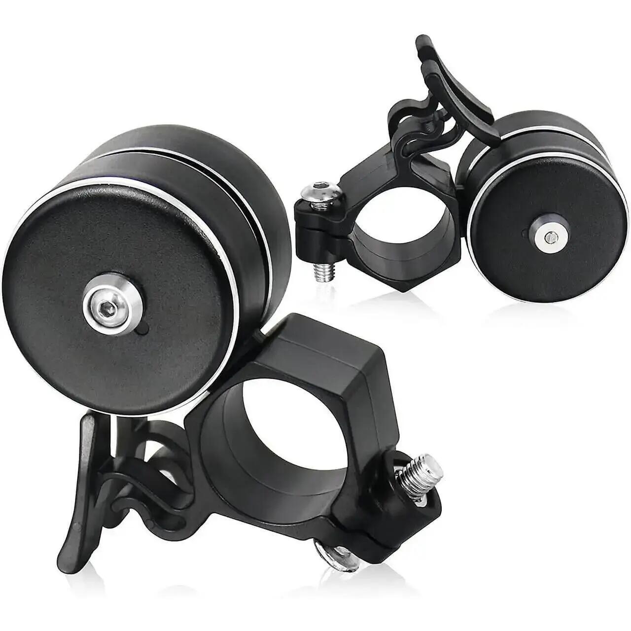 Sonerie bicicleta, metalica, mini, dubla, ding-dong, negru 2/6