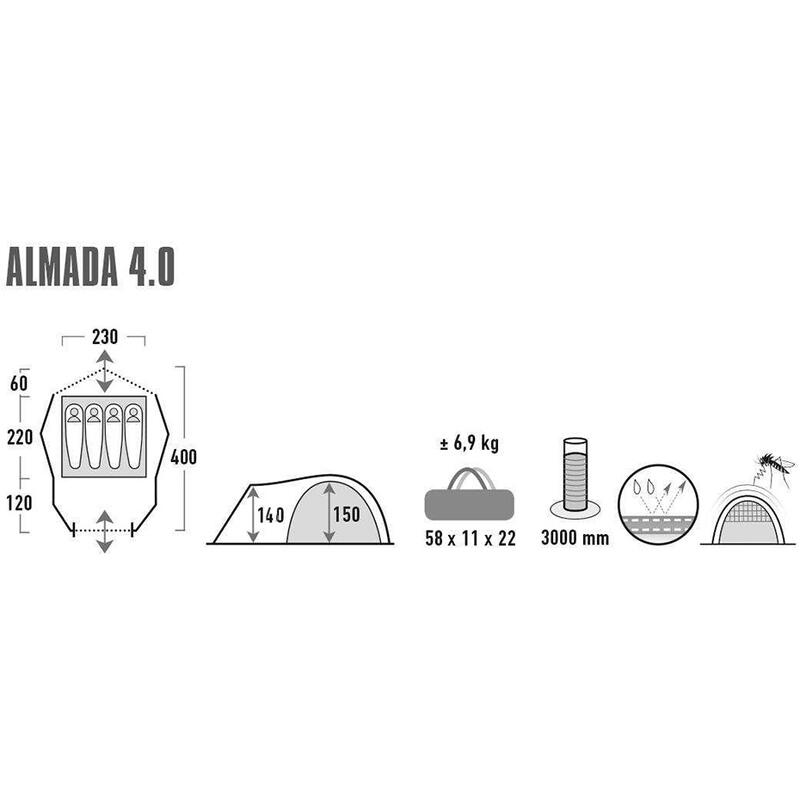 Namiot turystyczny High Peak Almada 4