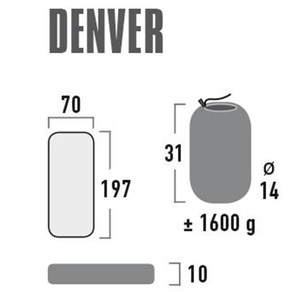 High Peak Denver, opblaasbaar lichtgewicht luchtbed, 10cm dik 5/6