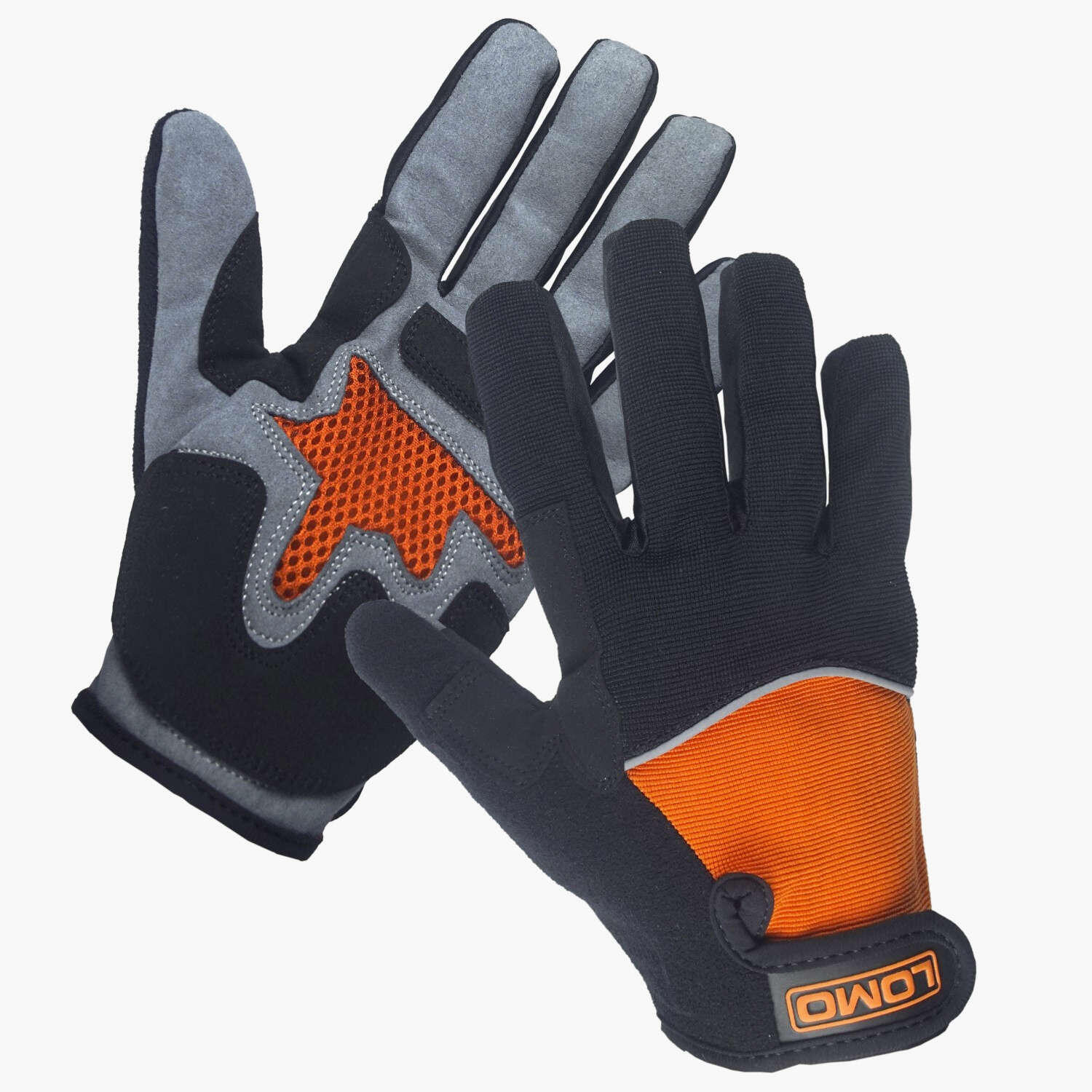Lomo Mountain Bike Gloves - Black / Grey / Orange 3/8