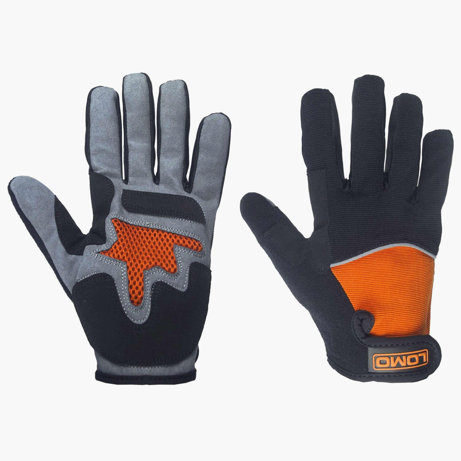 Lomo Mountain Bike Gloves - Black / Grey / Orange 5/8