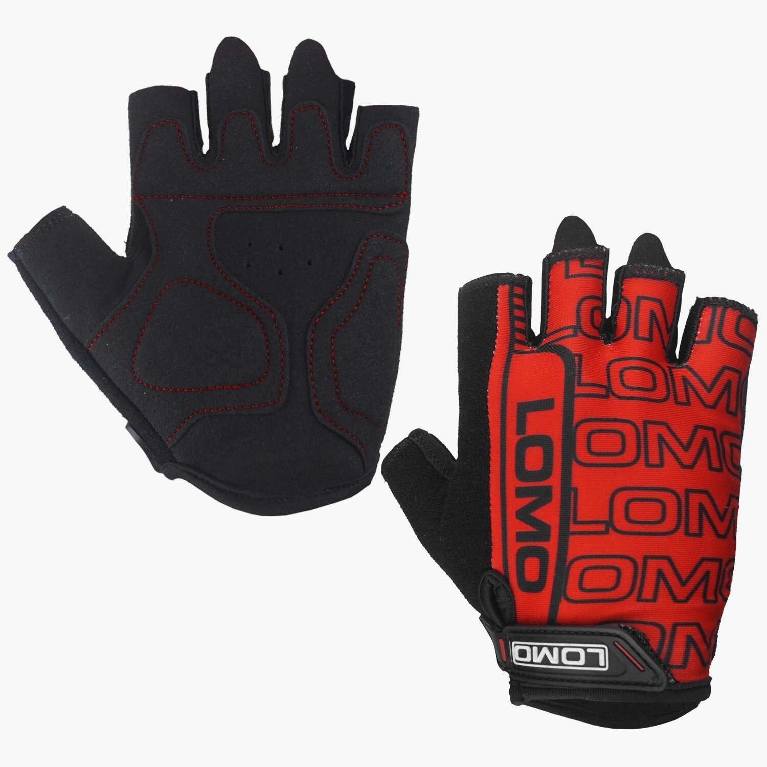 Lomo SG2 - Short Finger Cycling Gloves - Red 3/5