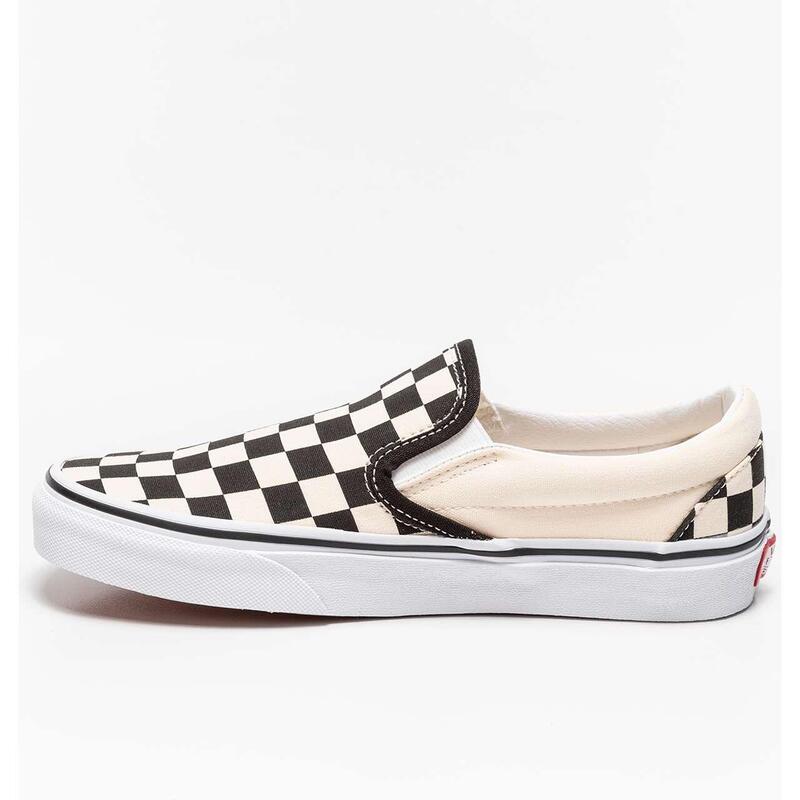 Adidași Vans Slip-On negru alb cu model în carouri