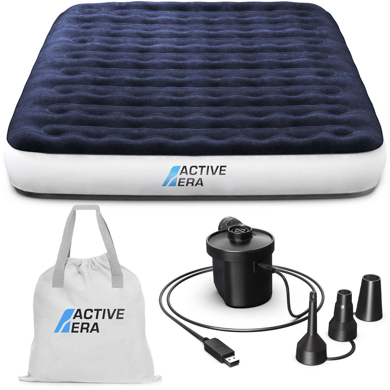 ACTIVE ERA King Camping Air Bed – Navy/White