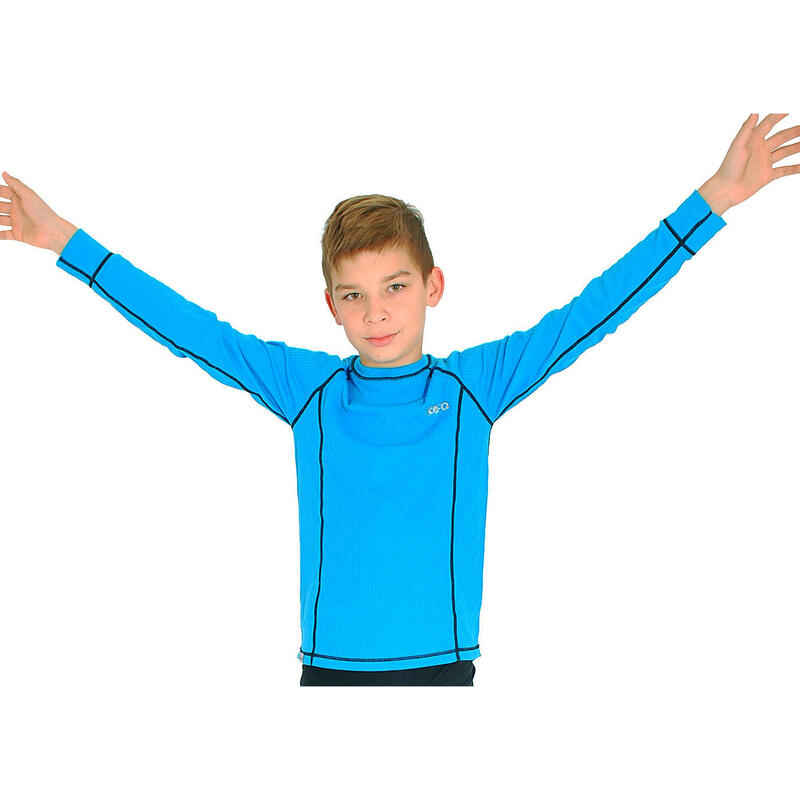 Juniorska koszulka termoaktywna z długim rękawem Ice-Q Smart Kid Blue