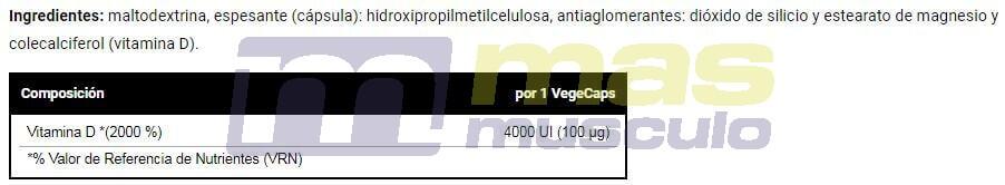 Vitamin D3 4000 I.U 100 Caps 4/4