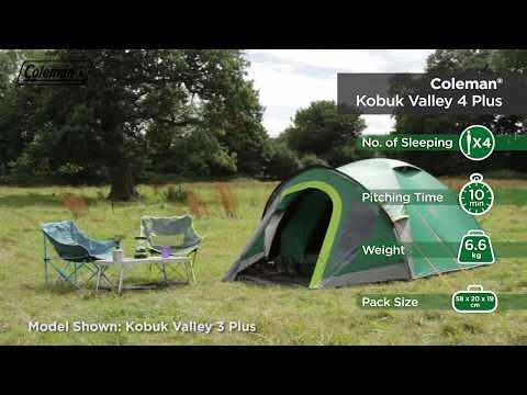 Coleman BlackOut Bedroom Kobuk Valley 4 Person Camping Tent Green 2/6