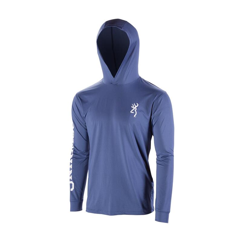 Chemise à Capuche Homme Simms – Pêche – Taille L – Bleue – Performance Fishing