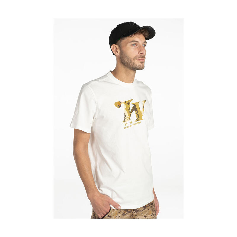 T-shirt de chasse - Springer - Blanc - Hommes