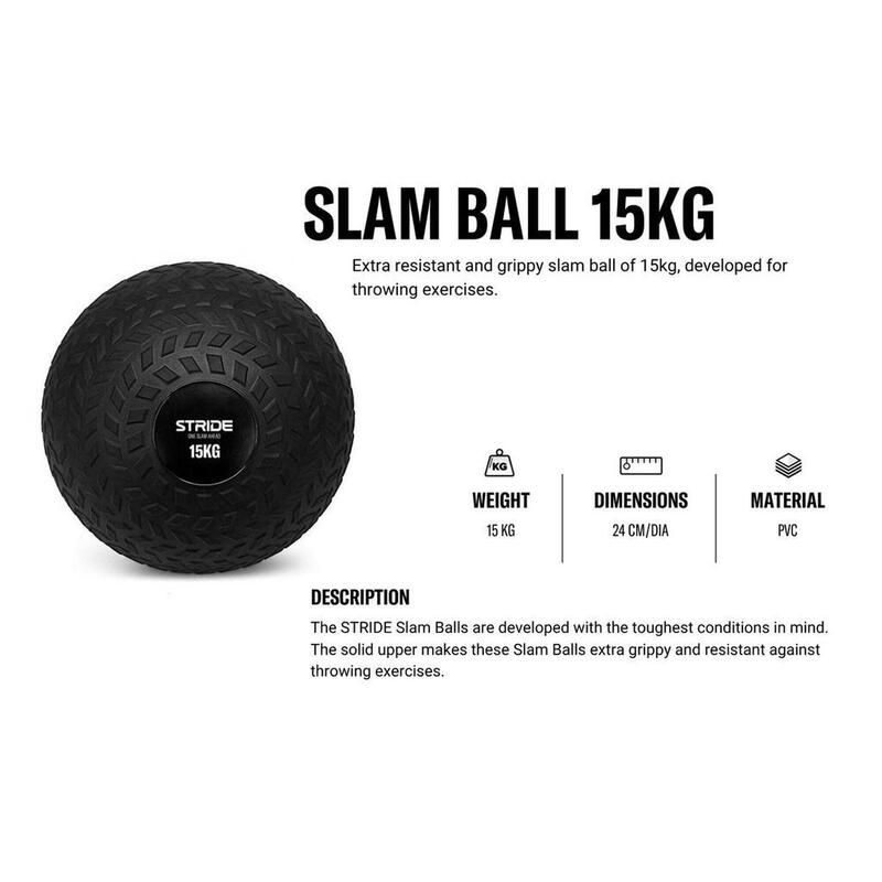 Slam Ball - Ballon de fitness - Noir - PVC