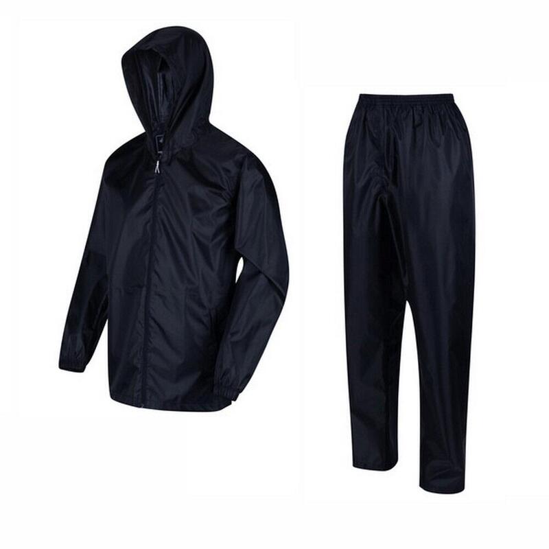 Unisex Adult Packaway Waterproof Jacket And Trousers Set (Black