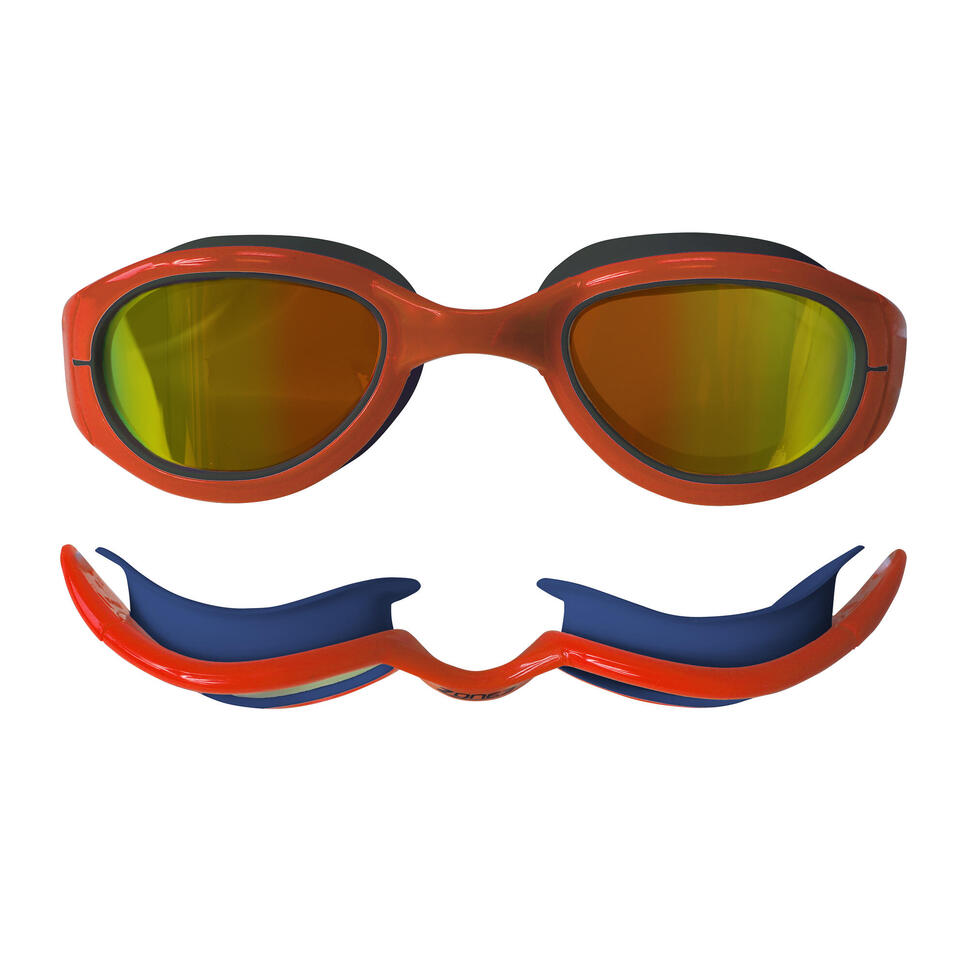 Okulary pływackie Zone3 Attack navy orange polaryzacyjne