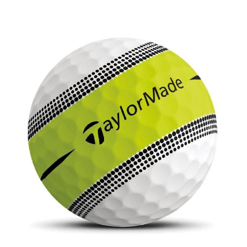 Doos met 12 TaylorMade Tour Response Stripe golfballen