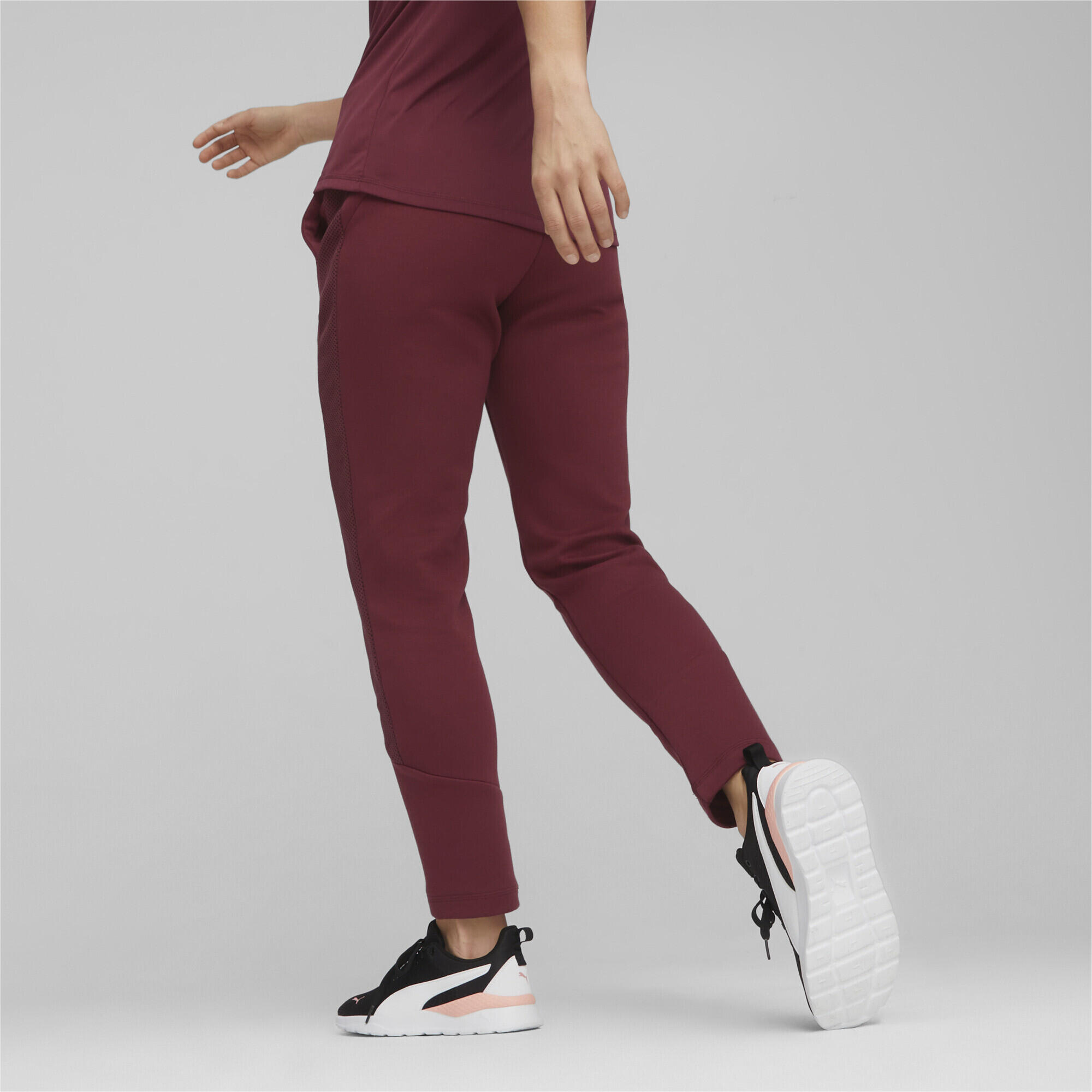 Pantalon à taille haute Evostripe Femme PUMA Dark Jasper Red 4/5