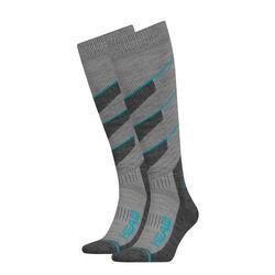 Chaussettes de Ski Alpine Performance - Gris clair/rose