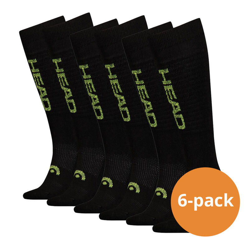 HEAD Skisokken Unisex Logo Kneehigh 6-pack Black Combo