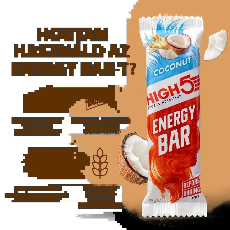 High5 Energy Bar - Kókusz 55g 2/5