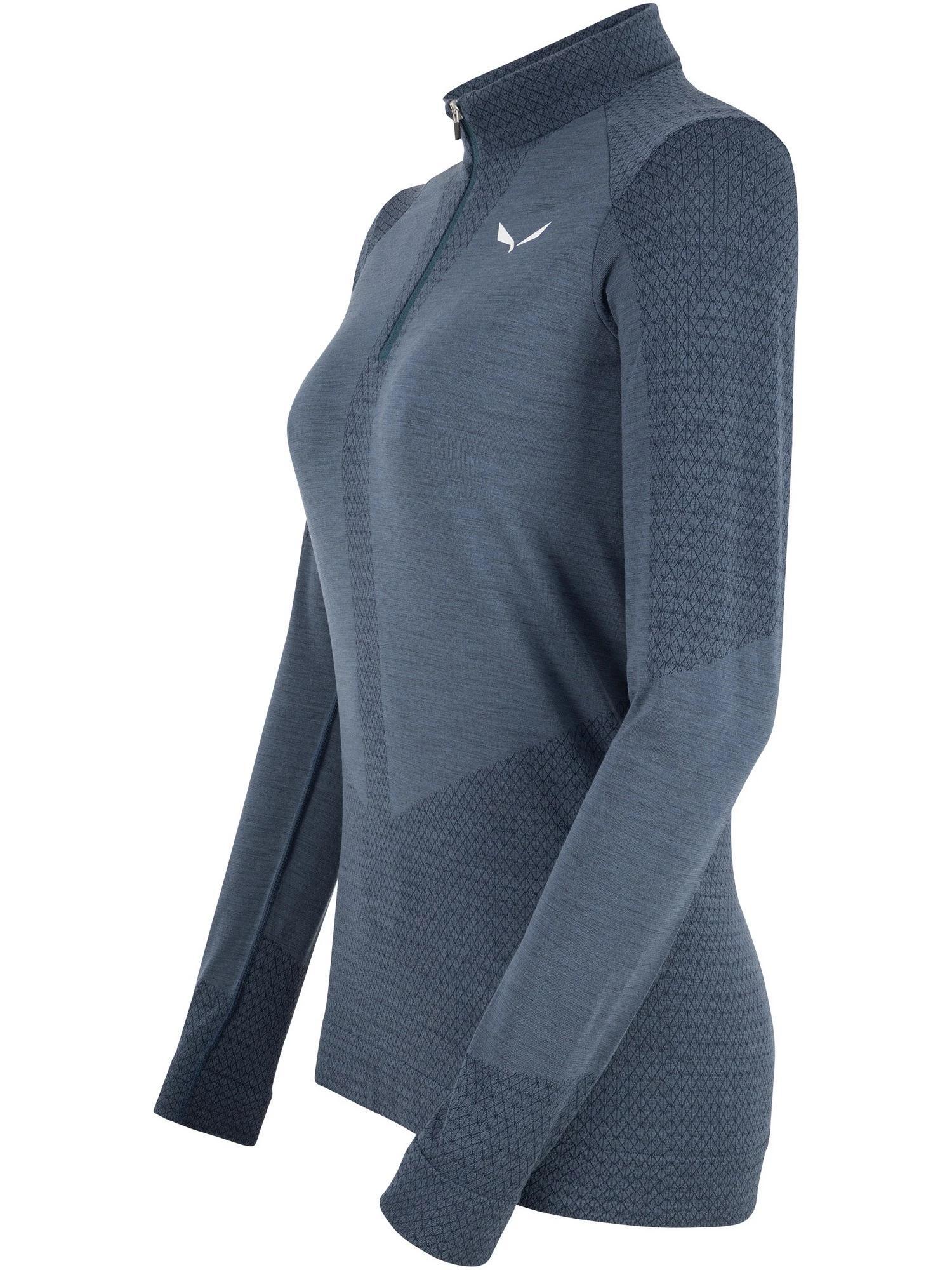 Maillot 1/2 zip femme Salewa Zerbu Med Warm AMR 2/5